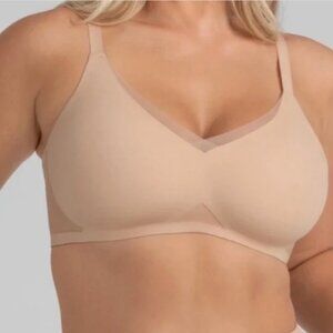 HONEYLOVE Crossover Wire-Free Adjustable Bra in Sand Beige - Women's Size 1X